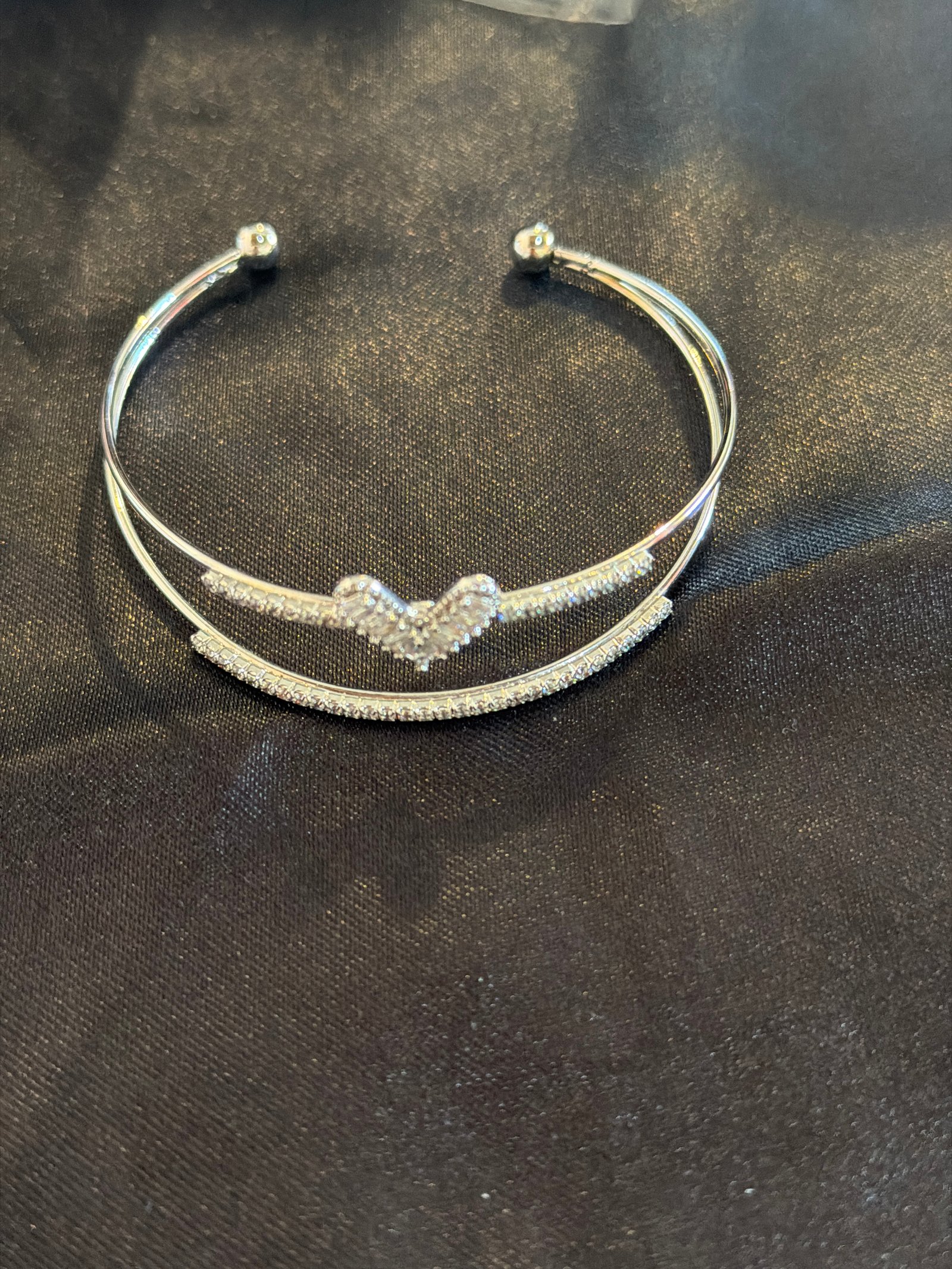 Bracelete coração prata