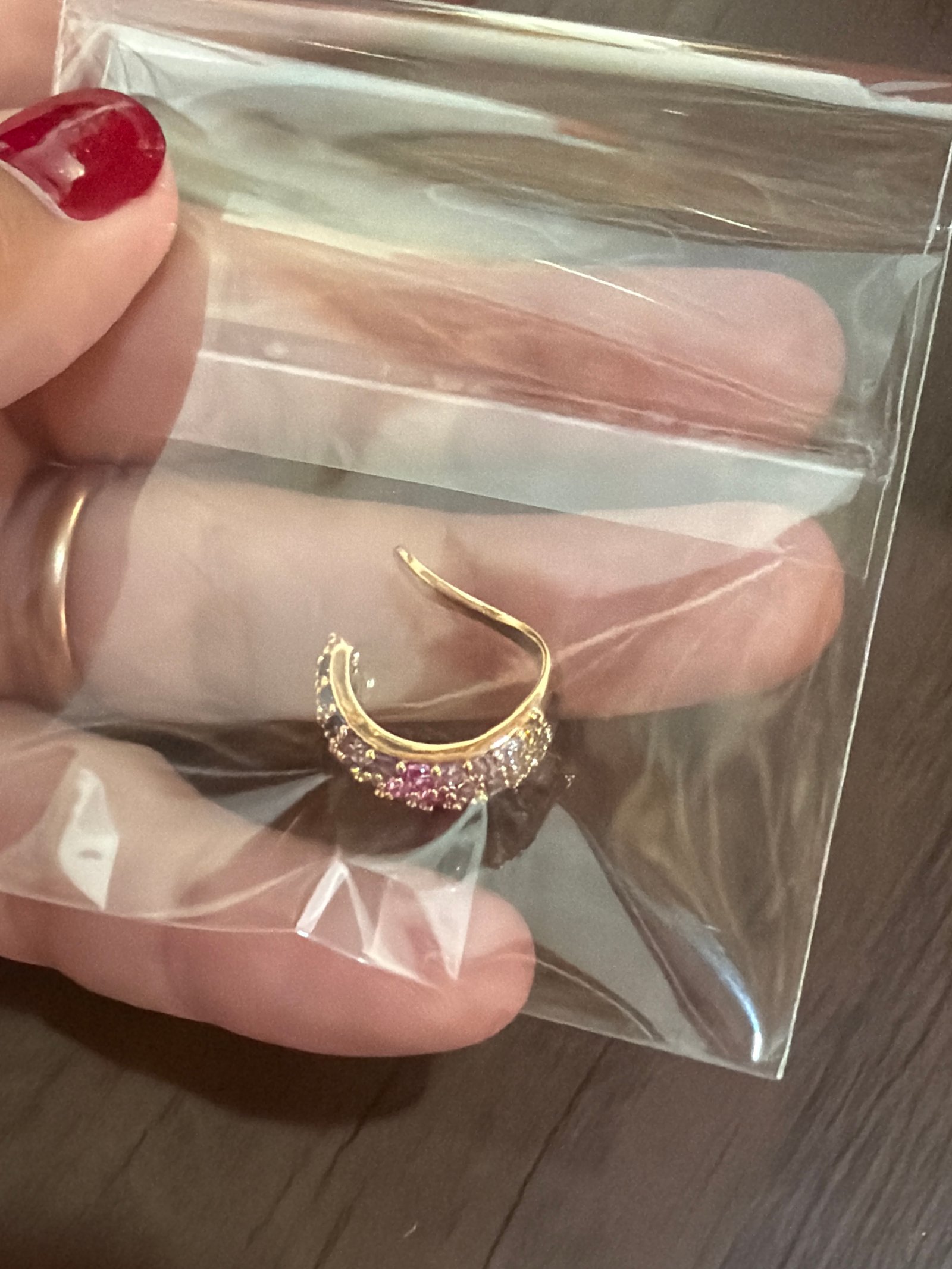 Brinco Fake colorido strass PR