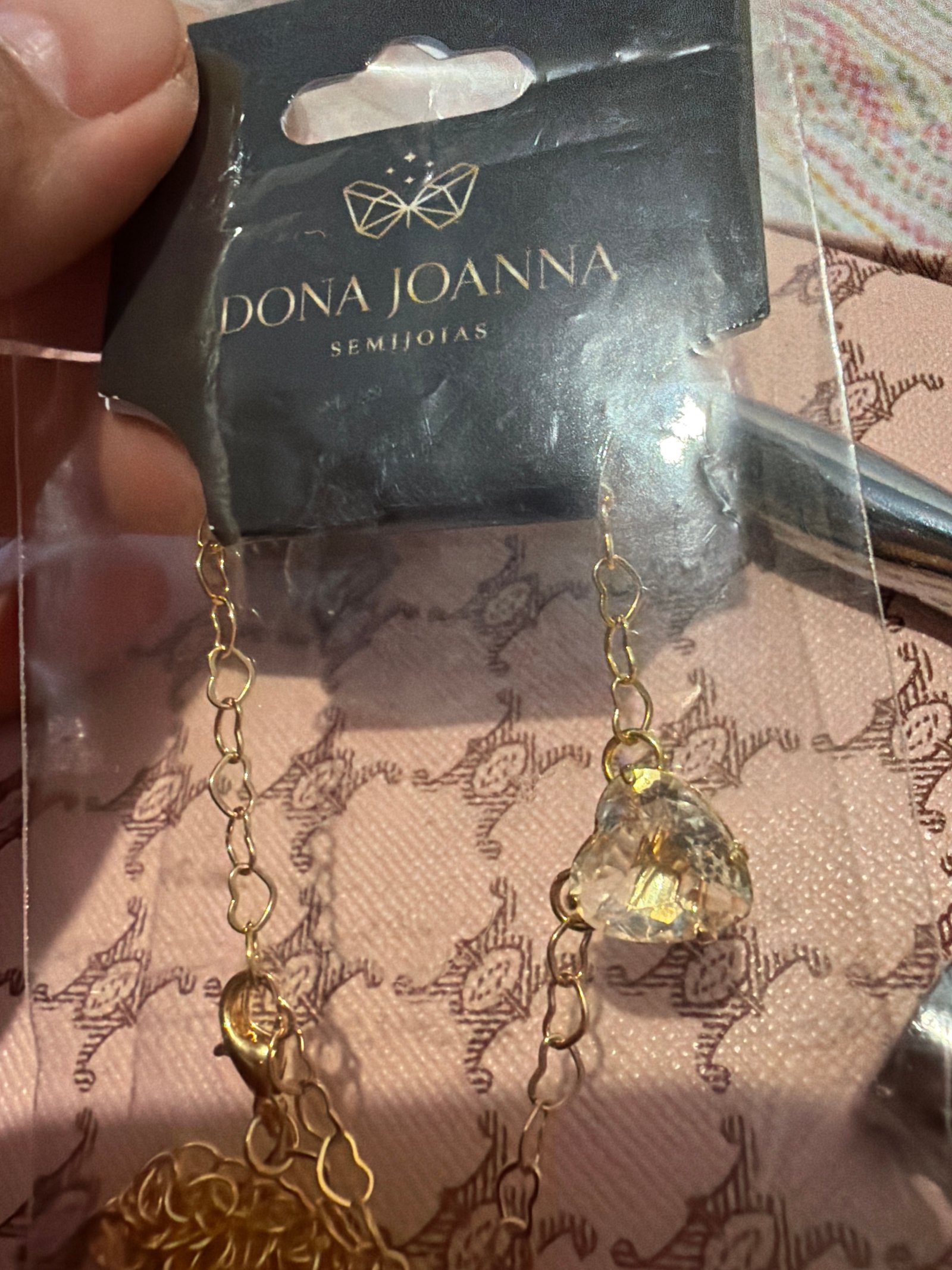 Colar coração cristal