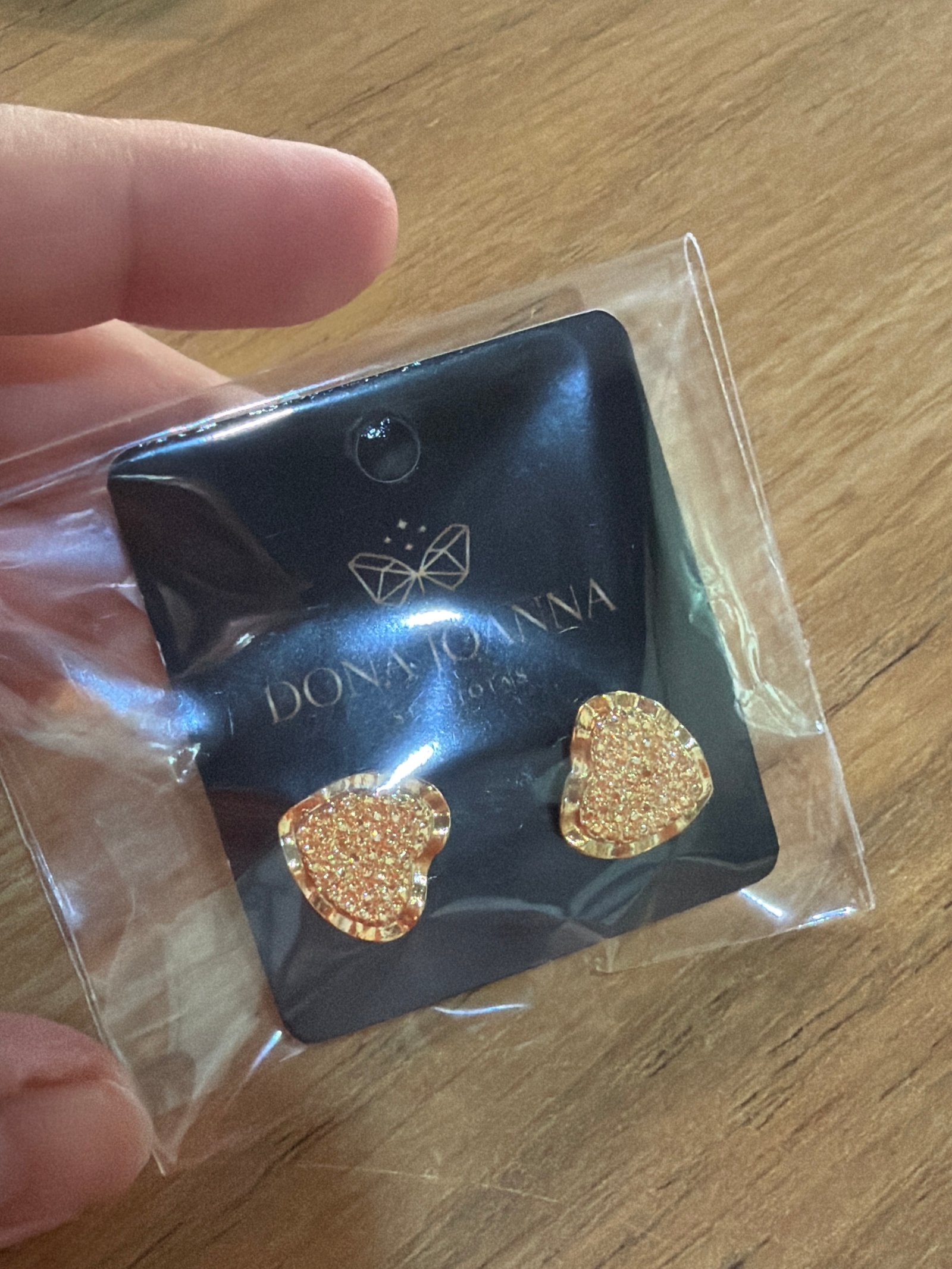 Coração dourado detalhe
